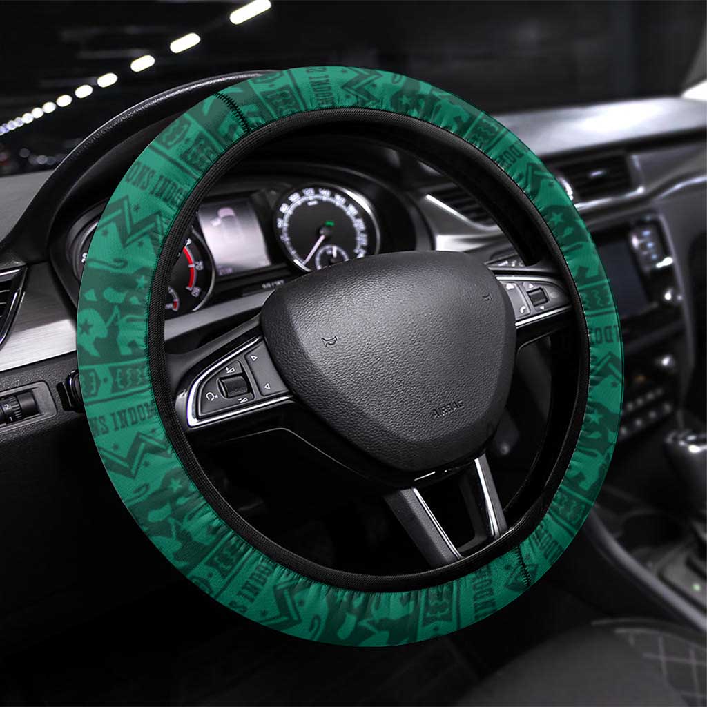 Cameroon Football Steering Wheel Cover Nations Cup 2024 Les Lions Indomptables