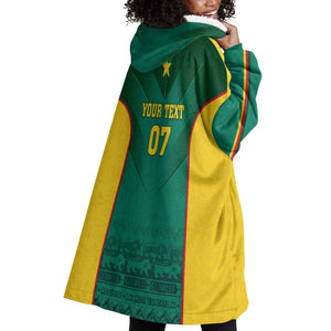 Custom Cameroon Football Wearable Blanket Hoodie Nations Cup 2024 Les Lions Indomptables