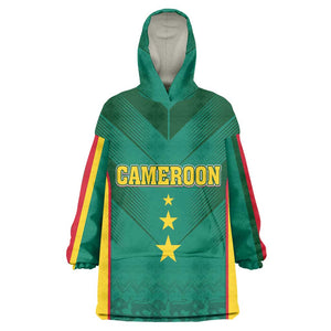 Custom Cameroon Football Wearable Blanket Hoodie Nations Cup 2024 Les Lions Indomptables