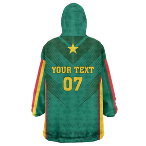 Custom Cameroon Football Wearable Blanket Hoodie Nations Cup 2024 Les Lions Indomptables