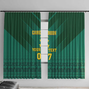 Custom Cameroon Football Window Curtain Nations Cup 2024 Les Lions Indomptables