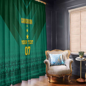 Custom Cameroon Football Window Curtain Nations Cup 2024 Les Lions Indomptables