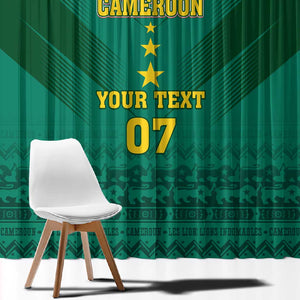 Custom Cameroon Football Window Curtain Nations Cup 2024 Les Lions Indomptables