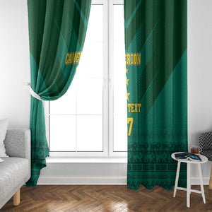 Custom Cameroon Football Window Curtain Nations Cup 2024 Les Lions Indomptables