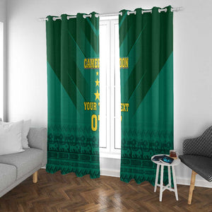 Custom Cameroon Football Window Curtain Nations Cup 2024 Les Lions Indomptables