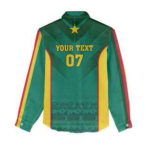 Custom Cameroon Football Women Casual Shirt Nations Cup 2024 Les Lions Indomptables