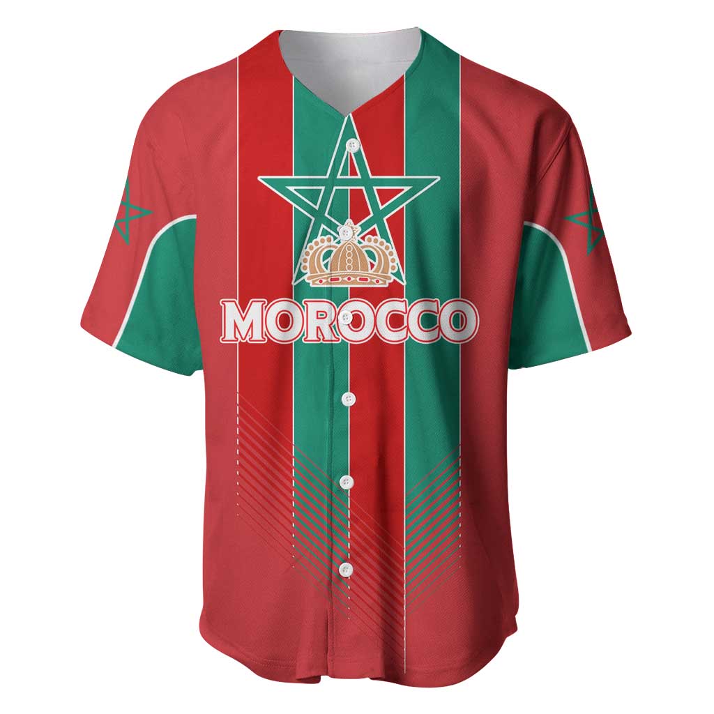 Custom Morocco Football Baseball Jersey Nations Cup 2024 Atlas Lions