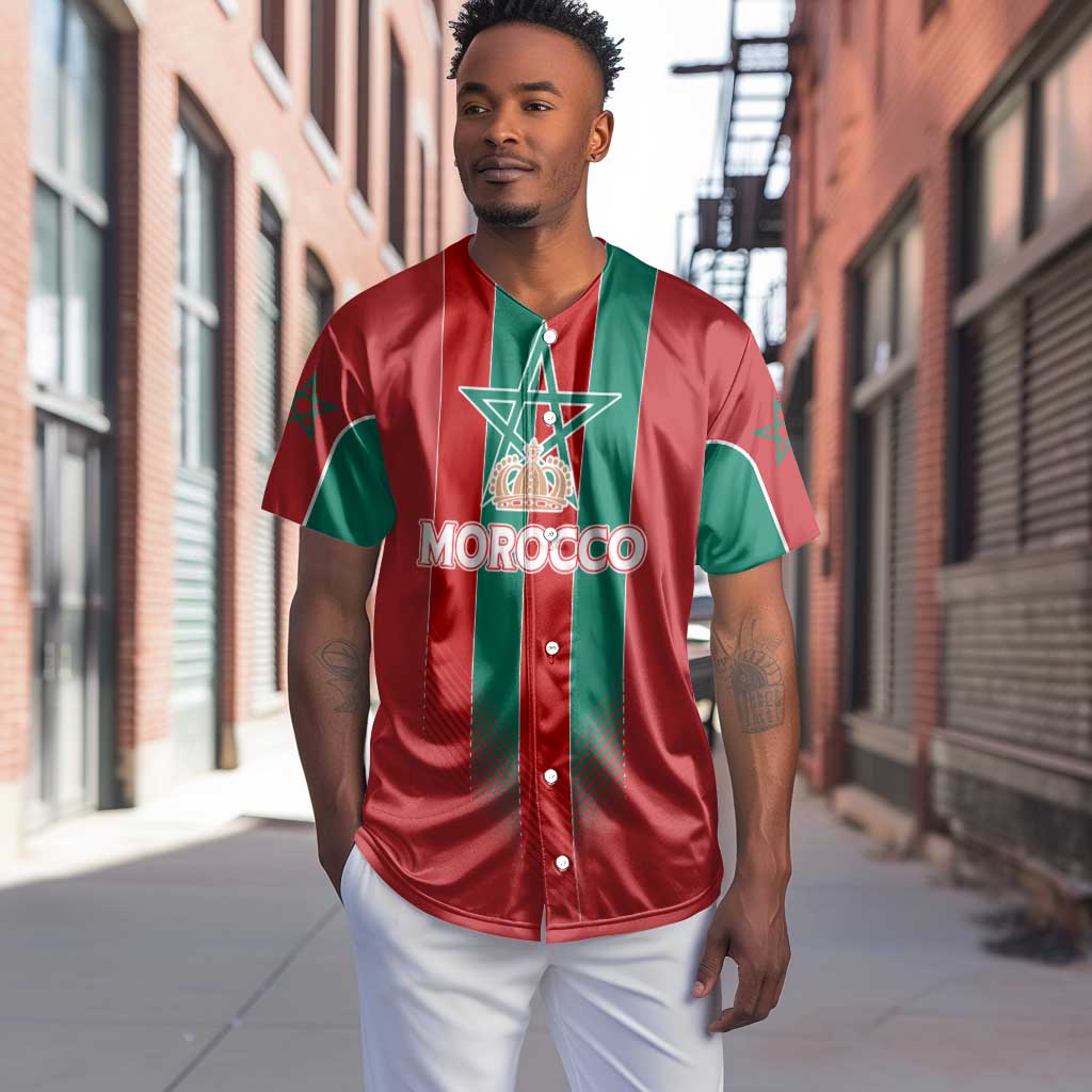 Custom Morocco Football Baseball Jersey Nations Cup 2024 Atlas Lions