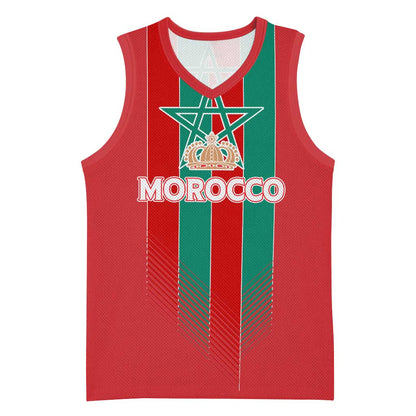 Custom Morocco Football Basketball Jersey Nations Cup 2024 Atlas Lions LT7