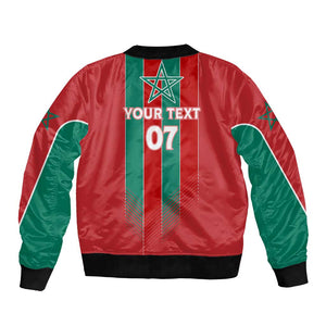 Custom Morocco Football Bomber Jacket Nations Cup 2024 Atlas Lions