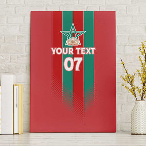 Custom Morocco Football Canvas Wall Art Nations Cup 2024 Atlas Lions