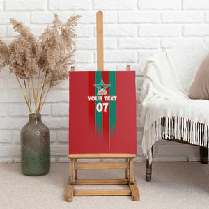 Custom Morocco Football Canvas Wall Art Nations Cup 2024 Atlas Lions