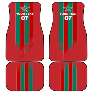 Custom Morocco Football Car Mats Nations Cup 2024 Atlas Lions