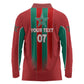 Custom Morocco Football Long Sleeve Polo Shirt Nations Cup 2024 Atlas Lions