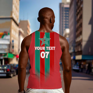 Custom Morocco Football Men Tank Top Nations Cup 2024 Atlas Lions