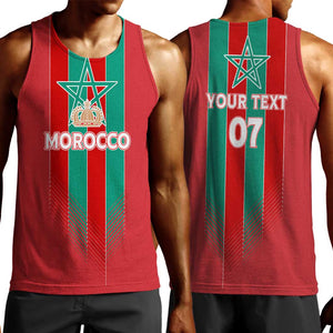 Custom Morocco Football Men Tank Top Nations Cup 2024 Atlas Lions