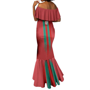 Custom Morocco Football Mermaid Dress Nations Cup 2024 Atlas Lions