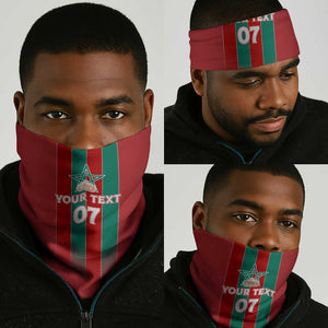 Custom Morocco Football Neck Gaiter Nations Cup 2024 Atlas Lions LT7