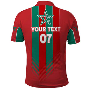 Custom Morocco Football Polo Shirt Nations Cup 2024 Atlas Lions