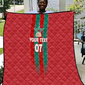 Custom Morocco Football Quilt Nations Cup 2024 Atlas Lions