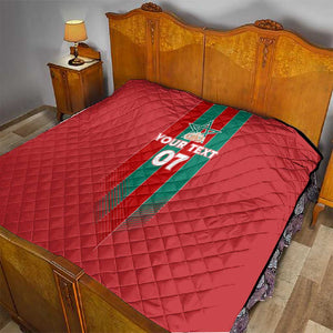 Custom Morocco Football Quilt Nations Cup 2024 Atlas Lions