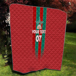 Custom Morocco Football Quilt Nations Cup 2024 Atlas Lions