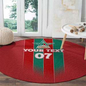 Custom Morocco Football Round Carpet Nations Cup 2024 Atlas Lions