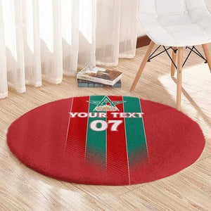 Custom Morocco Football Round Carpet Nations Cup 2024 Atlas Lions