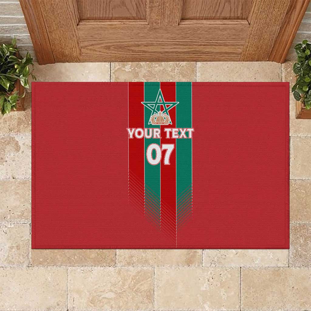 Custom Morocco Football Rubber Doormat Nations Cup 2024 Atlas Lions