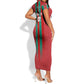 Custom Morocco Football Short Sleeve Bodycon Dress Nations Cup 2024 Atlas Lions LT7