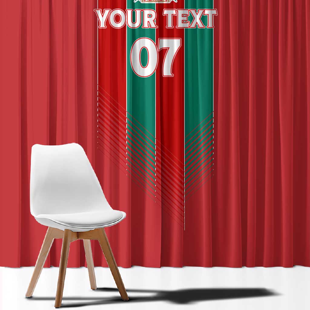 Custom Morocco Football Window Curtain Nations Cup 2024 Atlas Lions