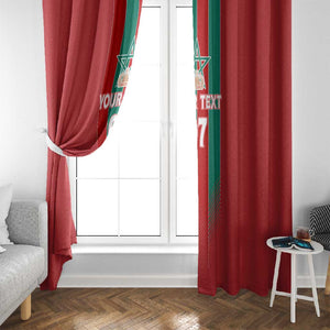 Custom Morocco Football Window Curtain Nations Cup 2024 Atlas Lions