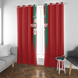 Custom Morocco Football Window Curtain Nations Cup 2024 Atlas Lions