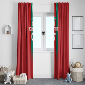 Custom Morocco Football Window Curtain Nations Cup 2024 Atlas Lions