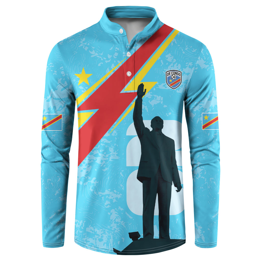 DR Congo WC2026 Custom Button Sweatshirt Lumumba Eva Inspired