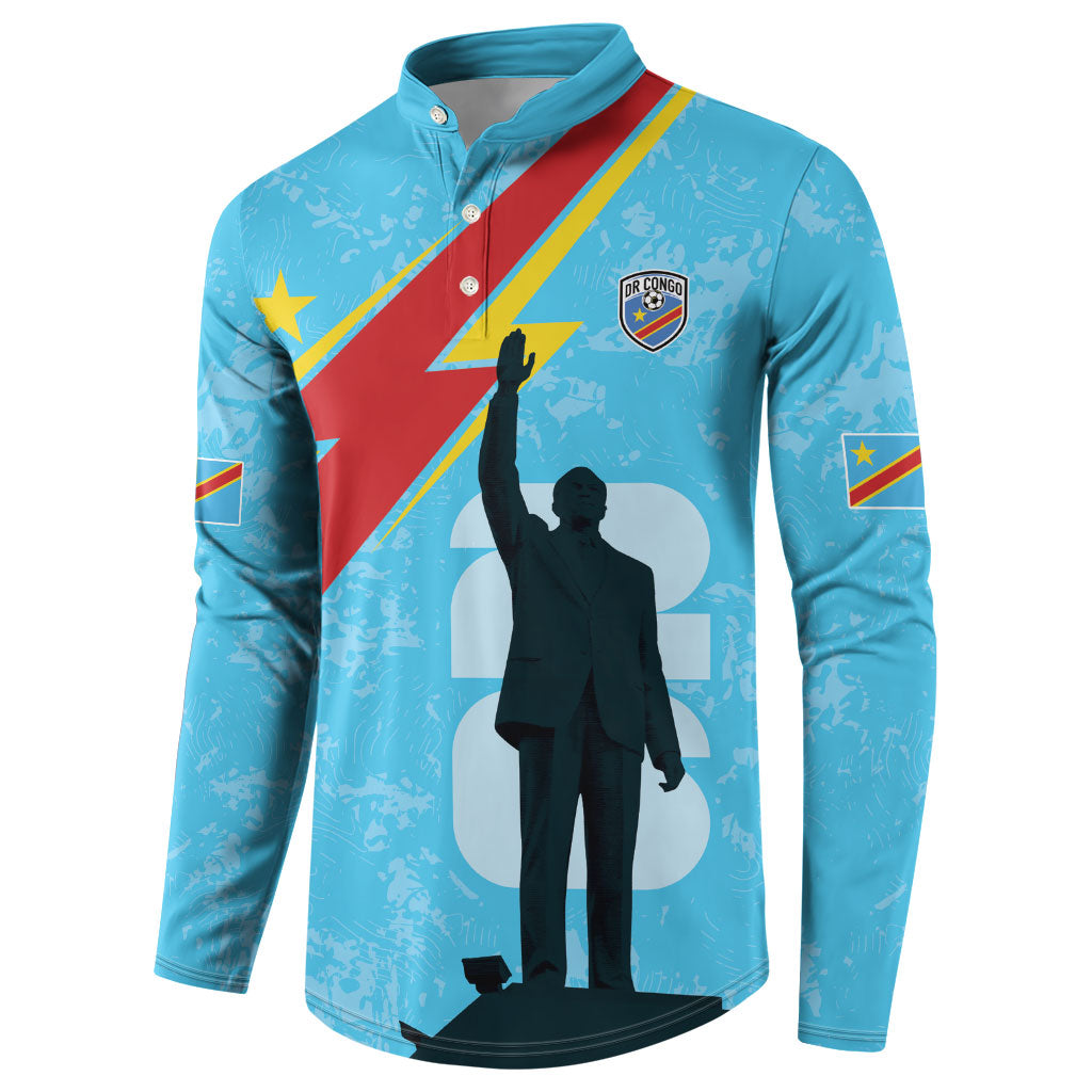 DR Congo WC2026 Custom Button Sweatshirt Lumumba Eva Inspired