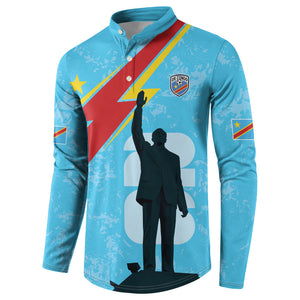 DR Congo WC2026 Custom Button Sweatshirt Lumumba Eva Inspired