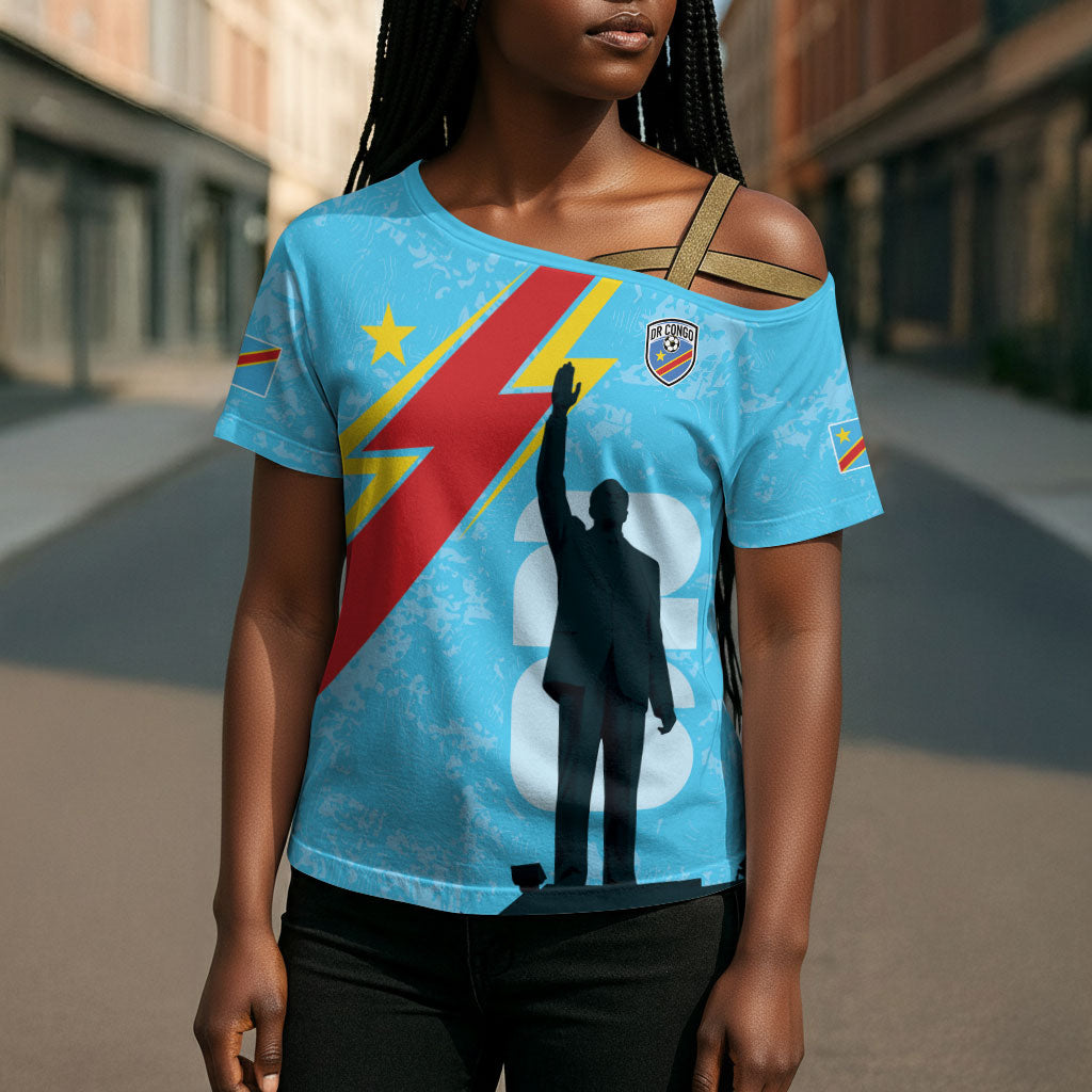 DR Congo WC2026 Custom Cross Shoulder Shirt Lumumba Eva Inspired