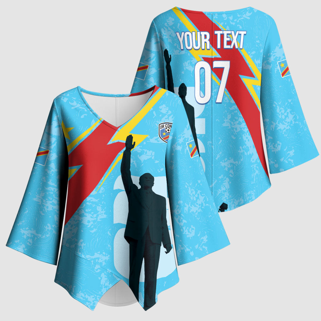 DR Congo WC2026 Custom Kimono Sleeve Blouse Lumumba Eva Inspired