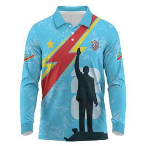 DR Congo WC2026 Custom Long Sleeve Polo Shirt Lumumba Eva Inspired