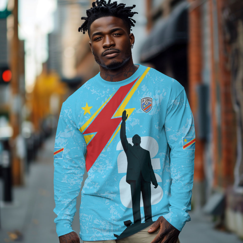 DR Congo WC2026 Custom Long Sleeve Shirt Lumumba Eva Inspired
