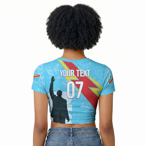 DR Congo WC2026 Custom Raglan Cropped T shirt Lumumba Eva Inspired