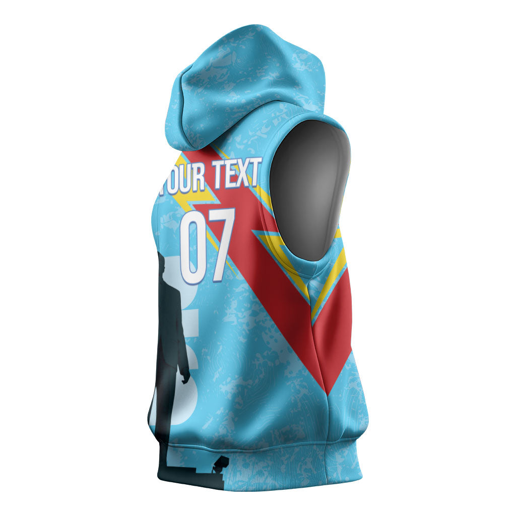 DR Congo WC2026 Custom Sleeveless Hoodie Lumumba Eva Inspired