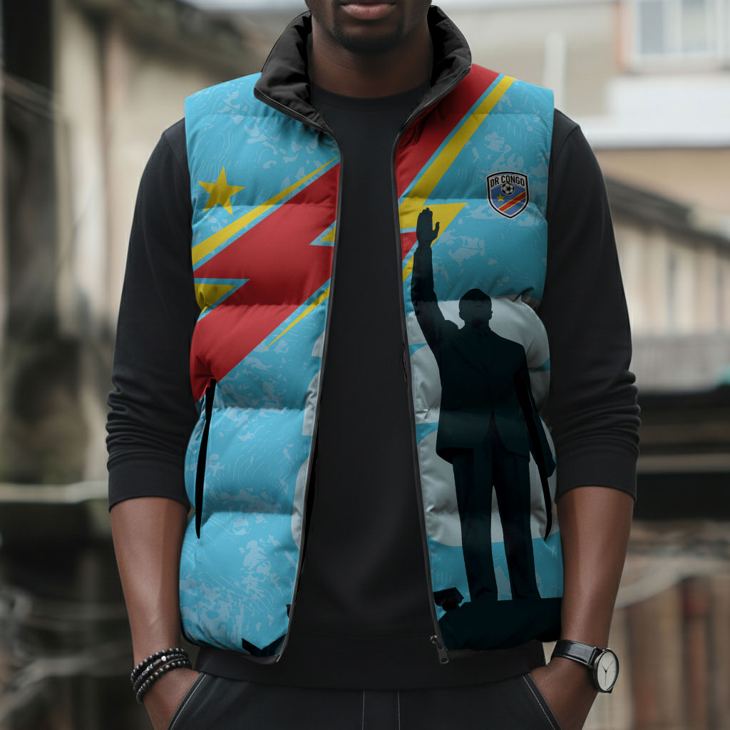 DR Congo WC2026 Custom Sleeveless Puffer Jacket Lumumba Eva Inspired