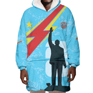 DR Congo WC2026 Custom Wearable Blanket Hoodie Lumumba Eva Inspired