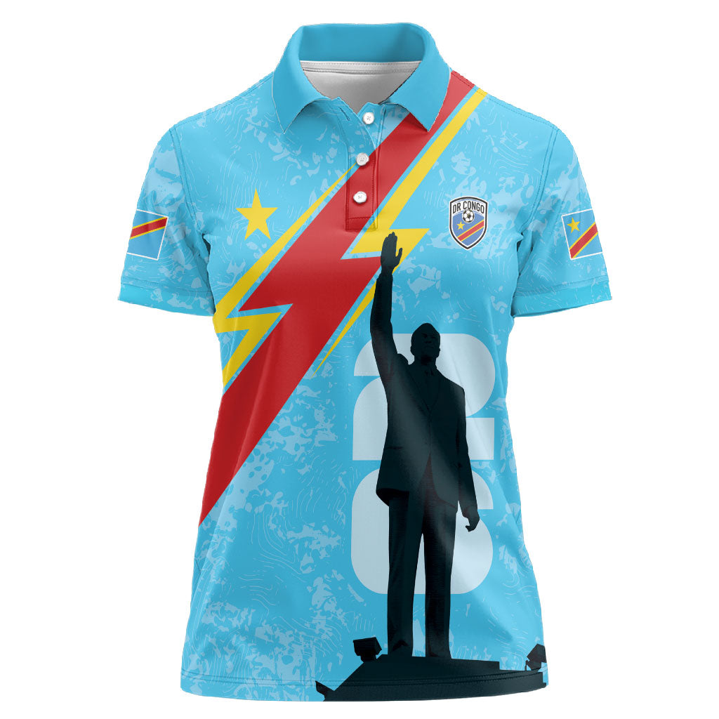 DR Congo WC2026 Custom Women Polo Shirt Lumumba Eva Inspired