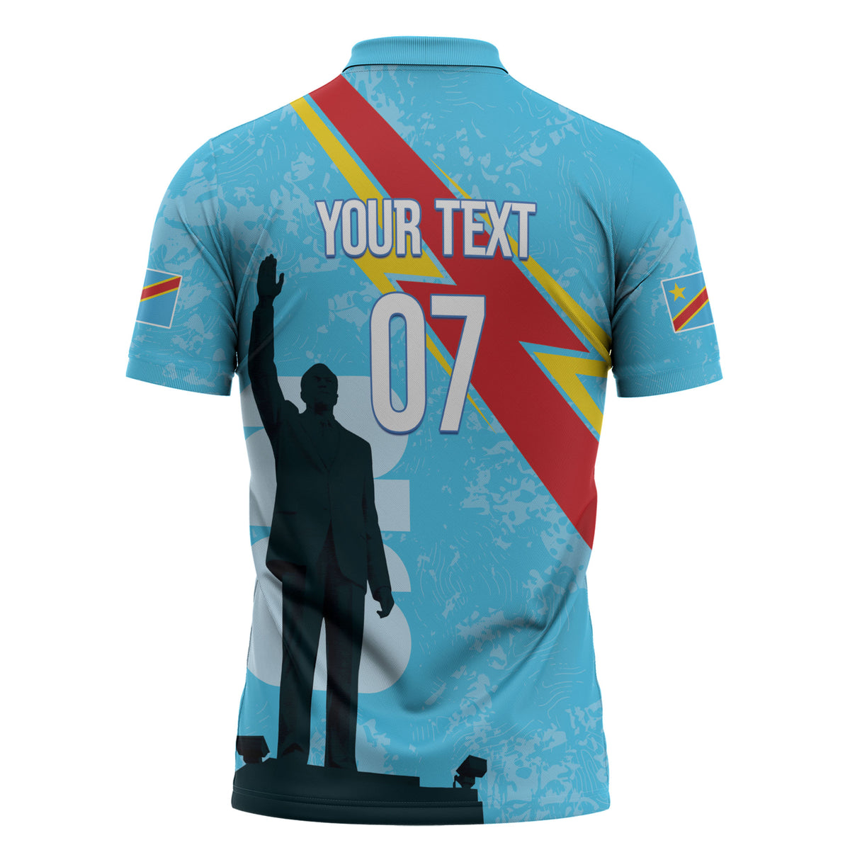 DR Congo WC2026 Custom Zipper Polo Shirt Lumumba Eva Inspired