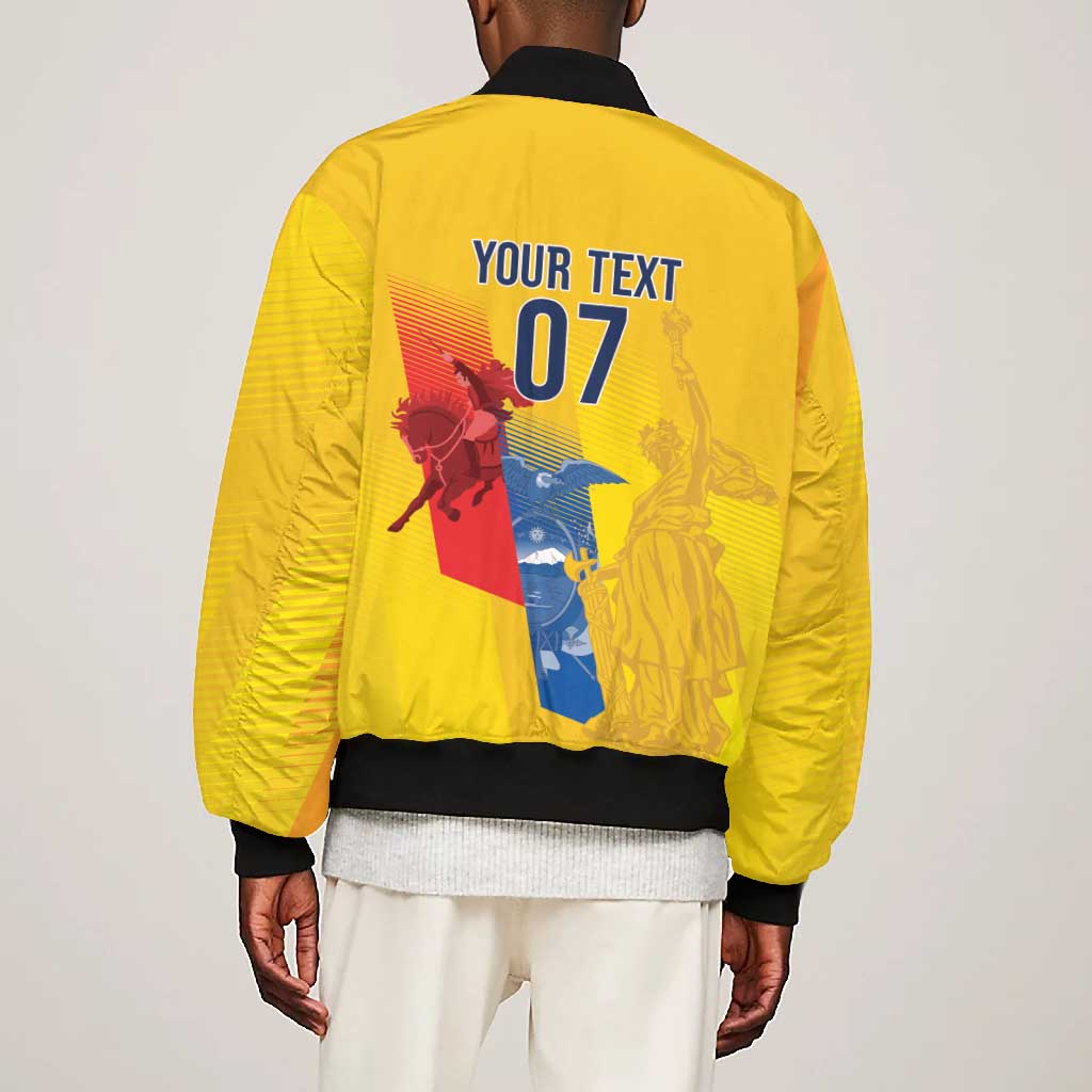 Ecuador Football Custom WC2026 Bomber Jacket Historical Symbols - African Pride