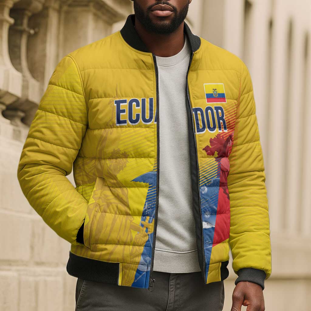 Ecuador Football Custom WC2026 Bomber Puffer Jacket Historical Symbols - African Pride