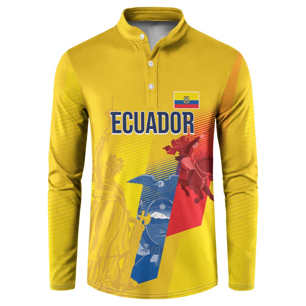 Ecuador Football Custom WC2026 Button Sweatshirt Historical Symbols